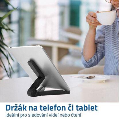 Skládací univerzální držák na mobil nebo tablet