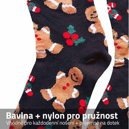 Vánoční ponožky vel. 36-40 - perníčci