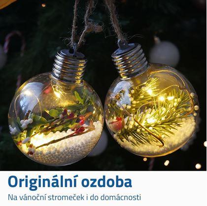 Obrázek z Vánoční LED svítící koule - jehličí