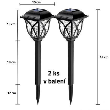 2 ks LED solární lampa