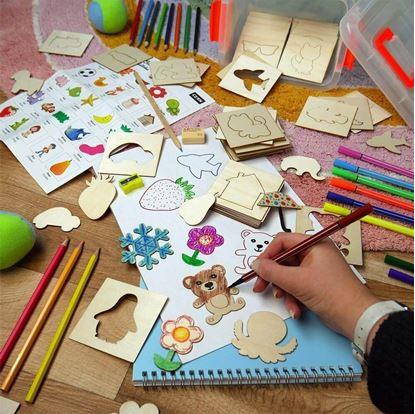 Obrázek Dřevěná sada na obkreslování 100 ks