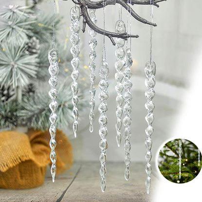 Obrázek Vánoční ozdoby rampouchy 12 ks