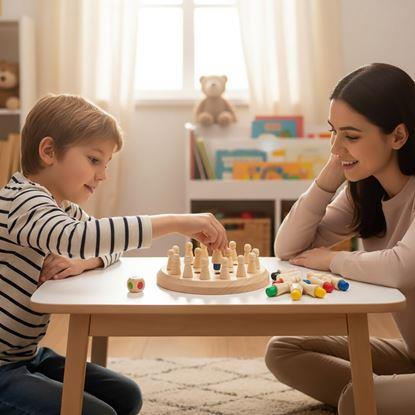 Obrázek Paměťová hra pro děti - dřevěné šachy