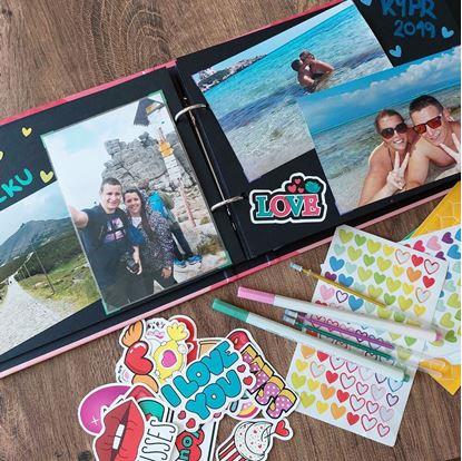 Obrázek Zážitkový deník/fotoalbum pro páry + kreativní sada samolepek